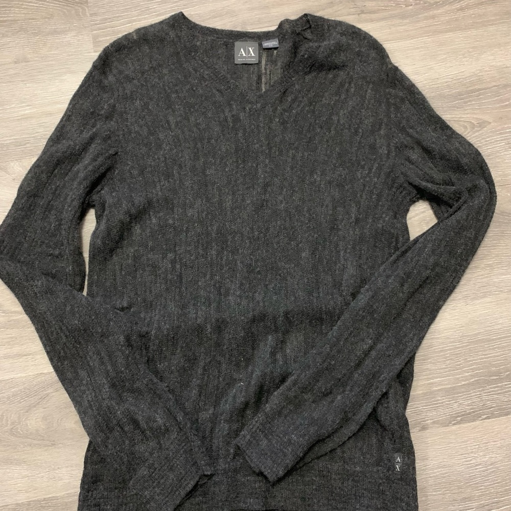 Armani Exchange Men’s lightweight sweater dark gray size medium